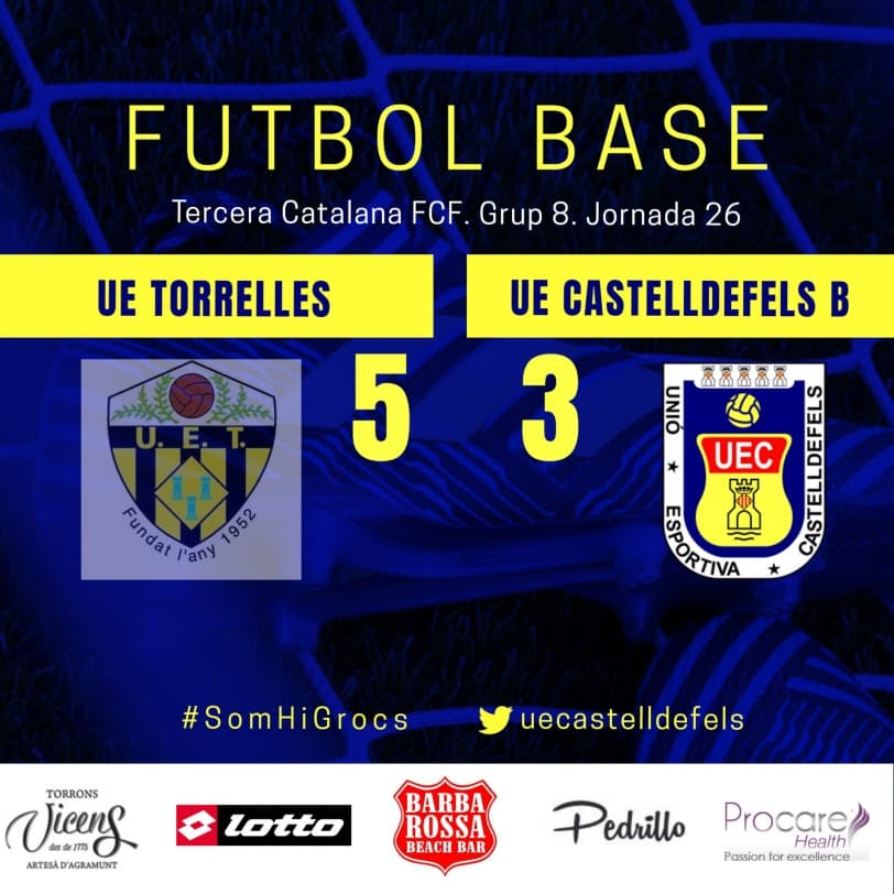 Tercera Catalana 18-19 (Grup 8). Jornada 26. UE TORRELLES - UE CASTELLDEFELS B: 5-3